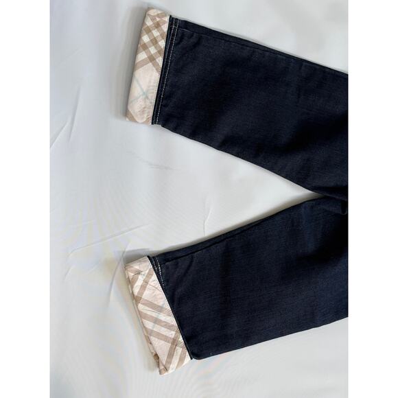 Burberry Kids Cuff Straight Denim Jeans Girls 3Y Vintage Luxury Old Money Blue - Picture 14 of 16